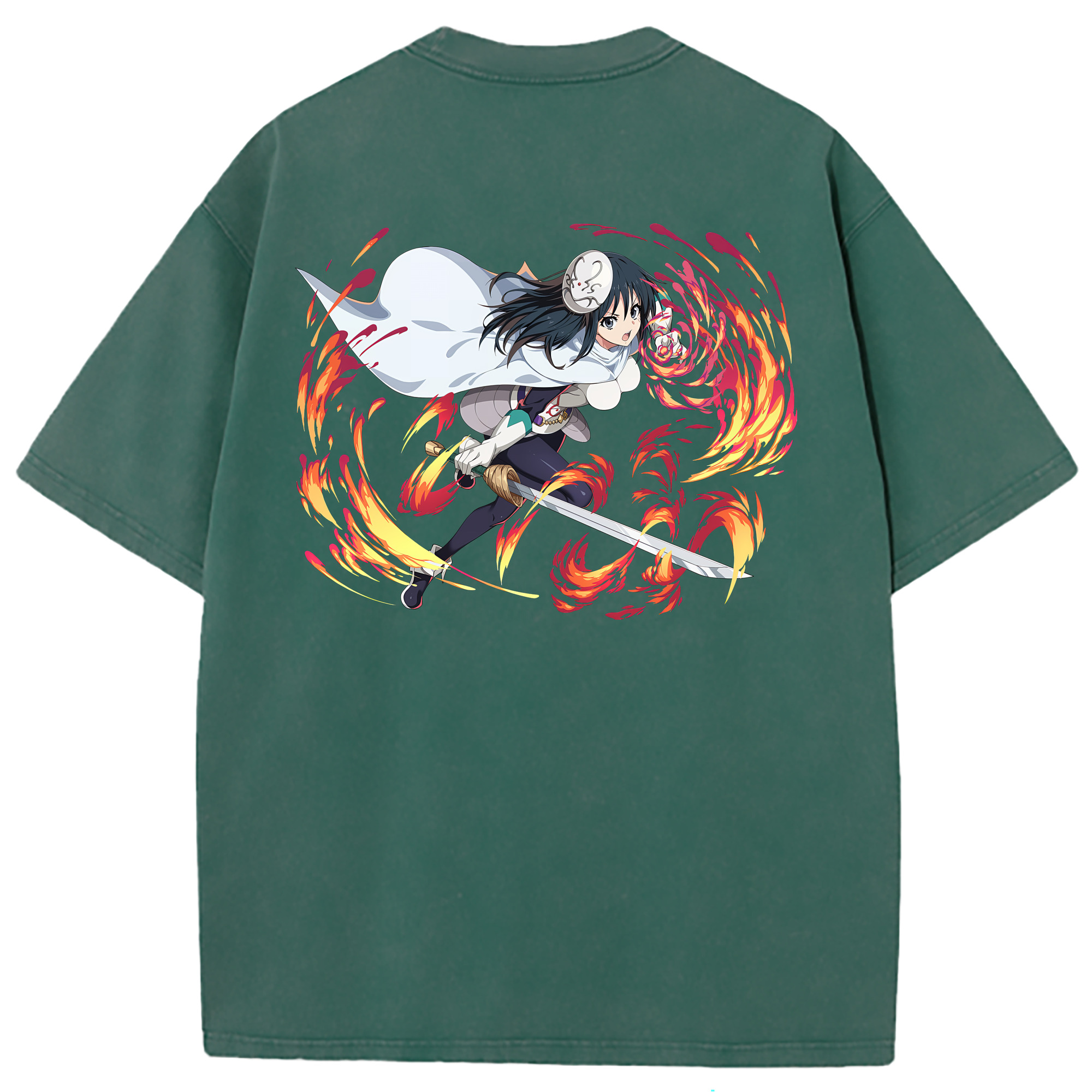 （画像用） 転スラ Regarding Reincarnated to Slime 綿100% ヴィンテージ風 半袖Tシャツ（背面プリント）